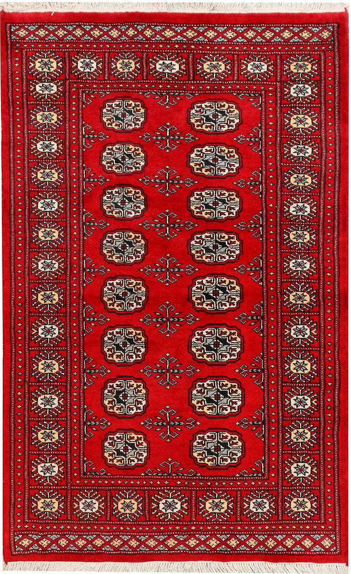 Red Bokhara 3' 1 x 4' 10 - No. 44149 - ALRUG Rug Store