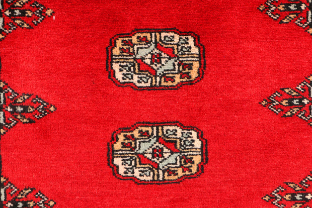 Red Bokhara 3' 2 x 4' 11 - No. 44153 - ALRUG Rug Store