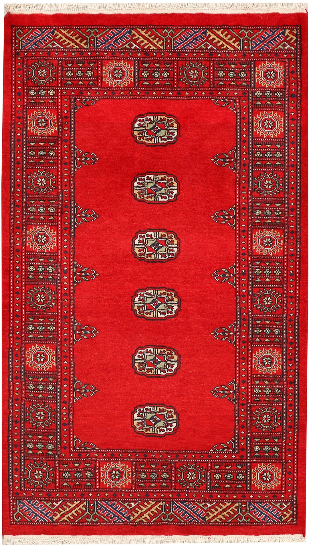 Red Bokhara 3' 2 x 5' 4 - No. 44155 - ALRUG Rug Store