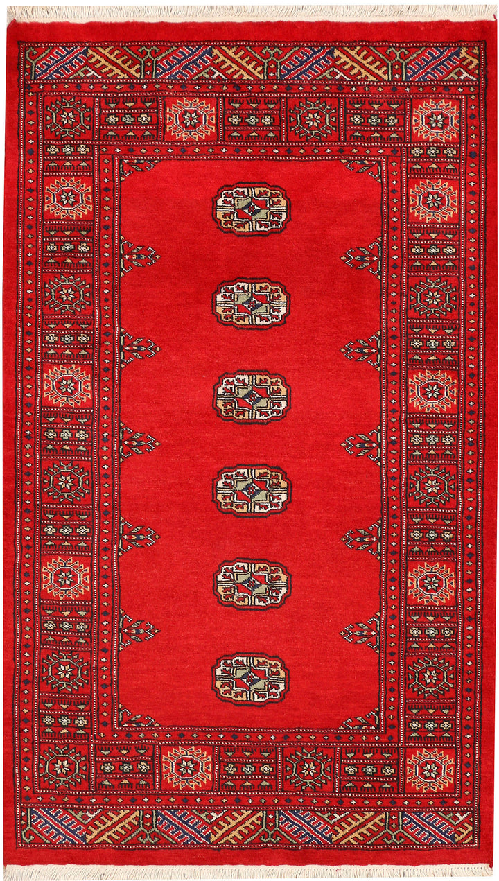 Red Bokhara 3' 2 x 5' 4 - No. 44155 - ALRUG Rug Store