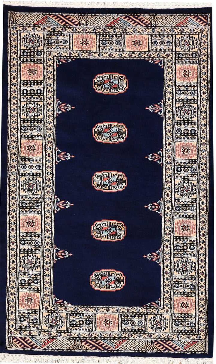 Midnight Blue Bokhara 3' 3 x 5' 3 - No. 44160 - ALRUG Rug Store