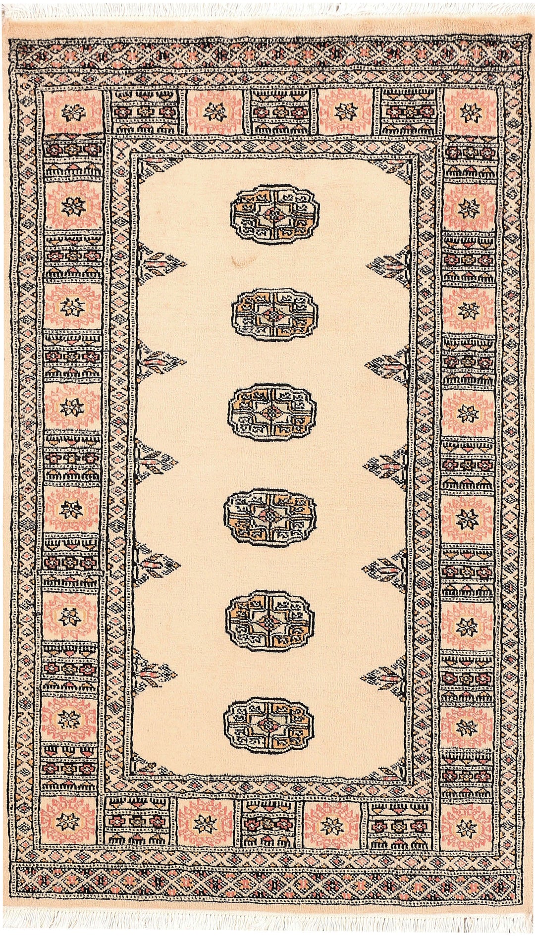 Ivory Bokhara 3' 1 x 5' 2 - No. 44162 - ALRUG Rug Store