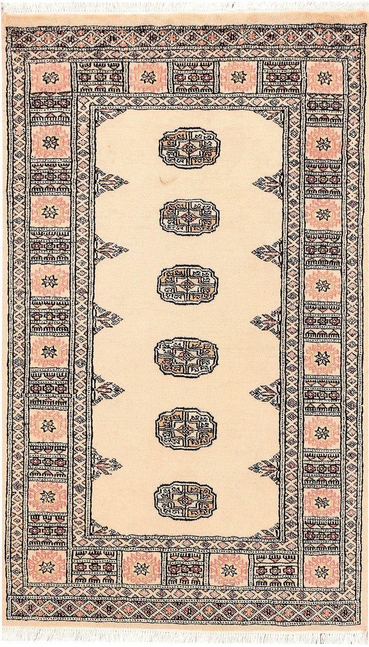 Ivory Bokhara 3' 1 x 5' 2 - No. 44162 - ALRUG Rug Store