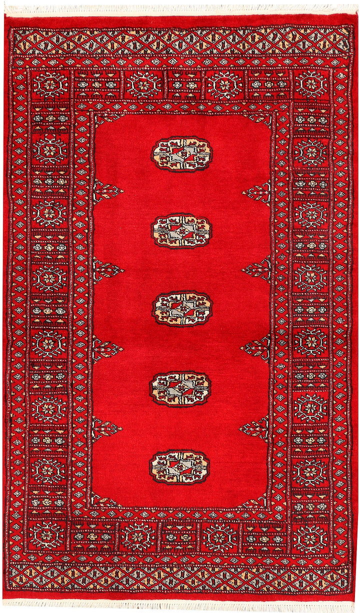 Red Bokhara 3' 1 x 5' 2 - No. 44172 - ALRUG Rug Store
