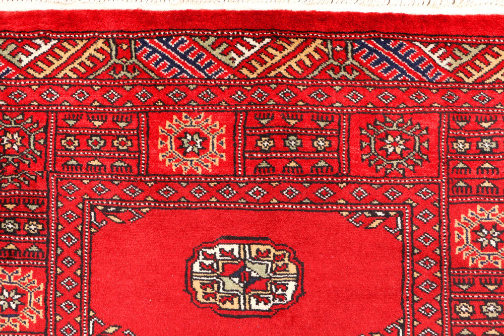 Red Bokhara 3' 1 x 5' 3 - No. 44174 - ALRUG Rug Store