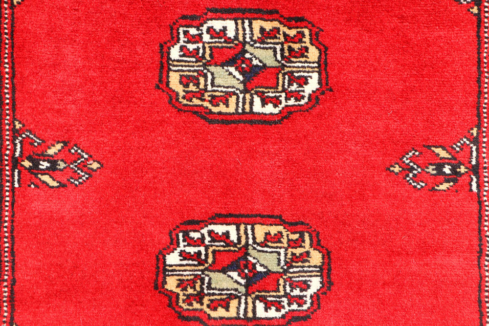 Red Bokhara 3' 1 x 5' 3 - No. 44174 - ALRUG Rug Store