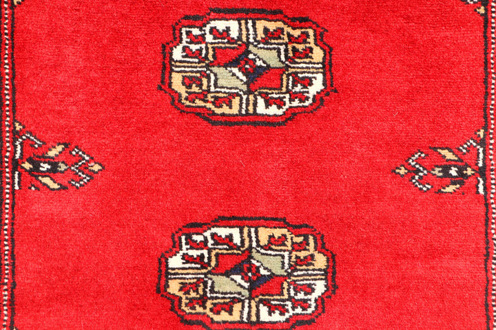 Red Bokhara 3' 1 x 5' 3 - No. 44174 - ALRUG Rug Store
