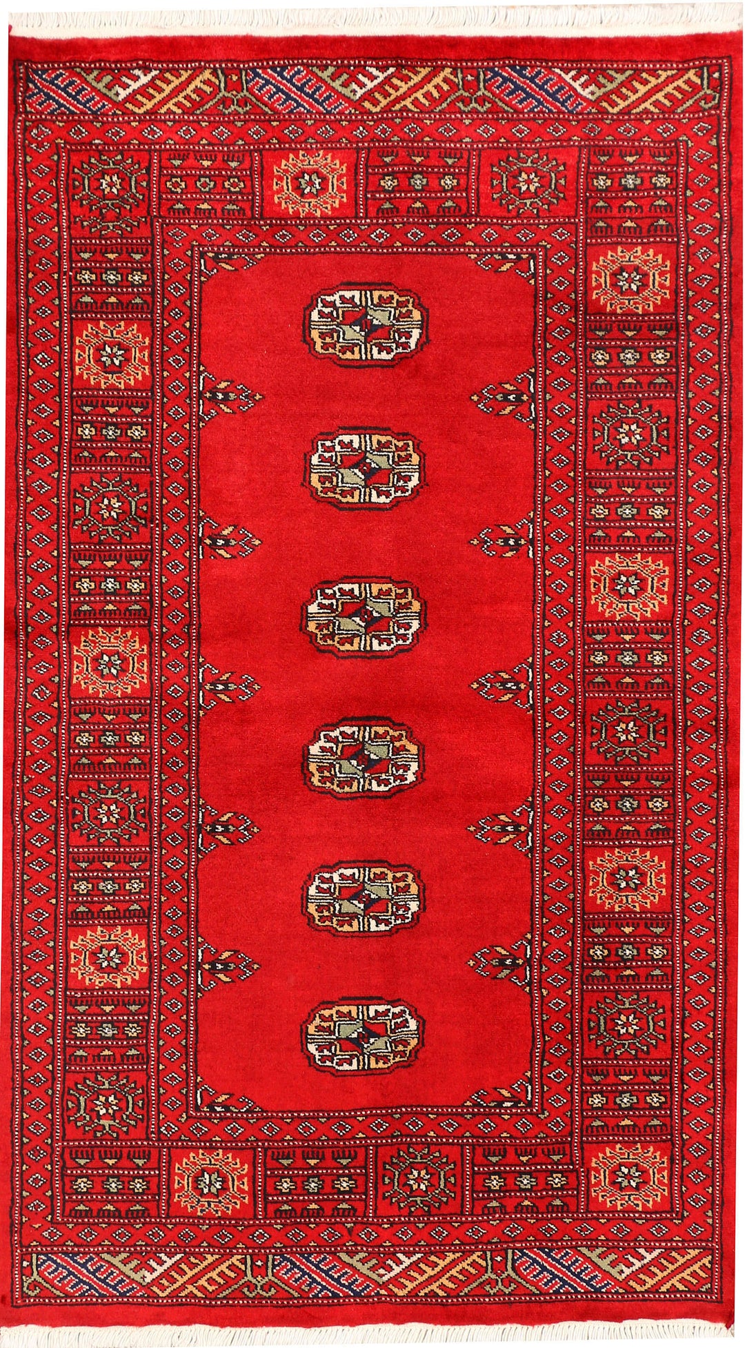 Red Bokhara 3' 1 x 5' 3 - No. 44174 - ALRUG Rug Store