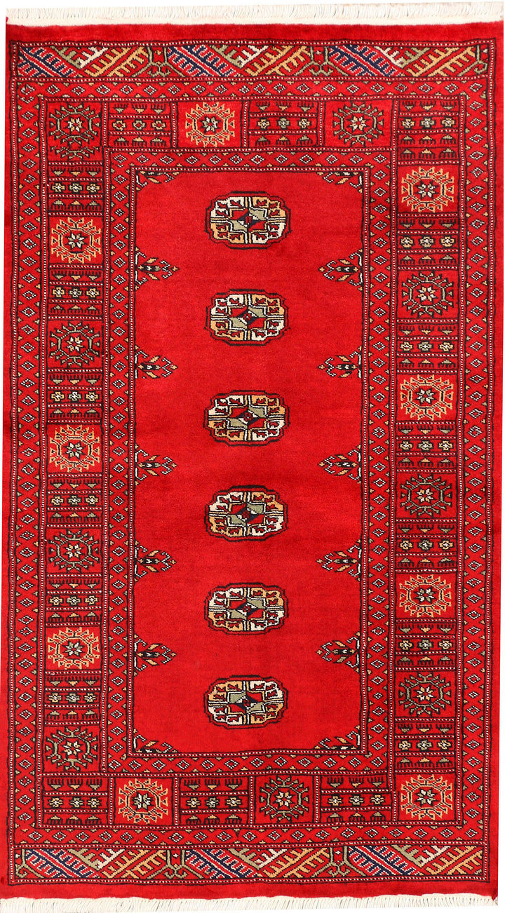 Red Bokhara 3' 1 x 5' 3 - No. 44174 - ALRUG Rug Store