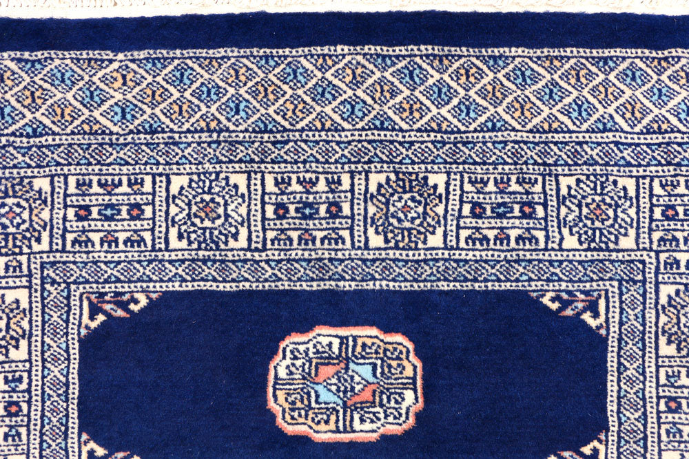 Midnight Blue Bokhara 3' x 5' - No. 44177 - ALRUG Rug Store