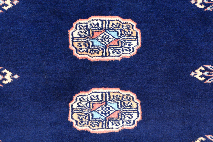 Midnight Blue Bokhara 3' x 5' - No. 44177 - ALRUG Rug Store