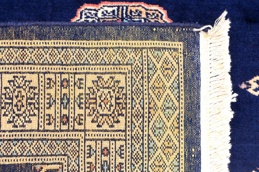 Midnight Blue Bokhara 3' x 5' - No. 44177 - ALRUG Rug Store