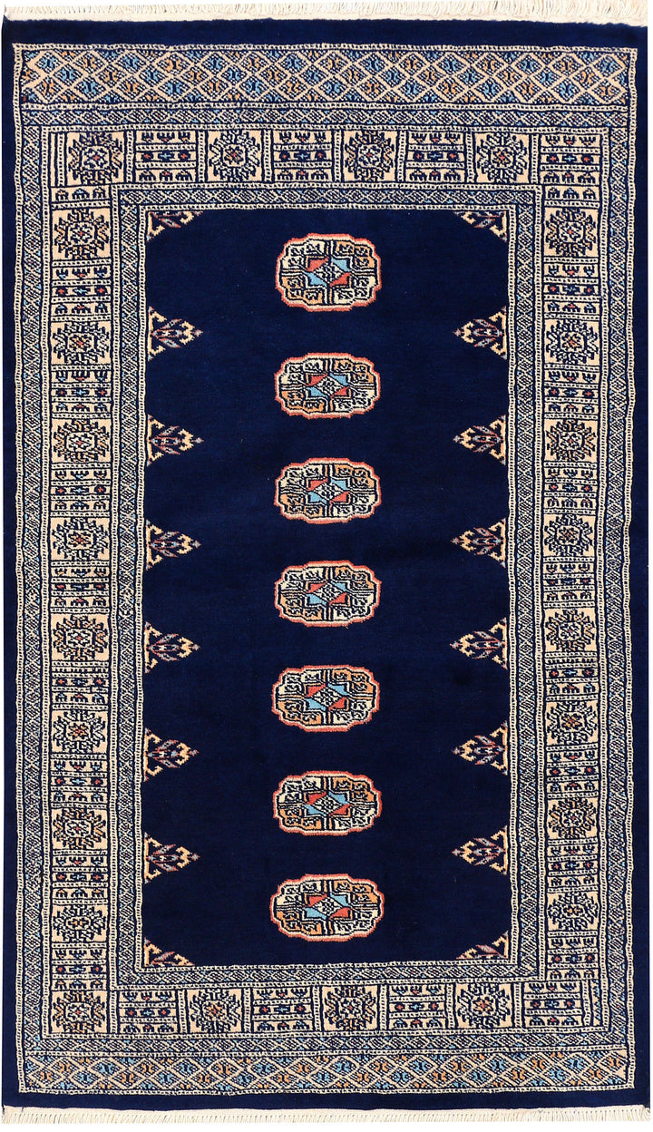 Midnight Blue Bokhara 3' x 5' - No. 44177 - ALRUG Rug Store