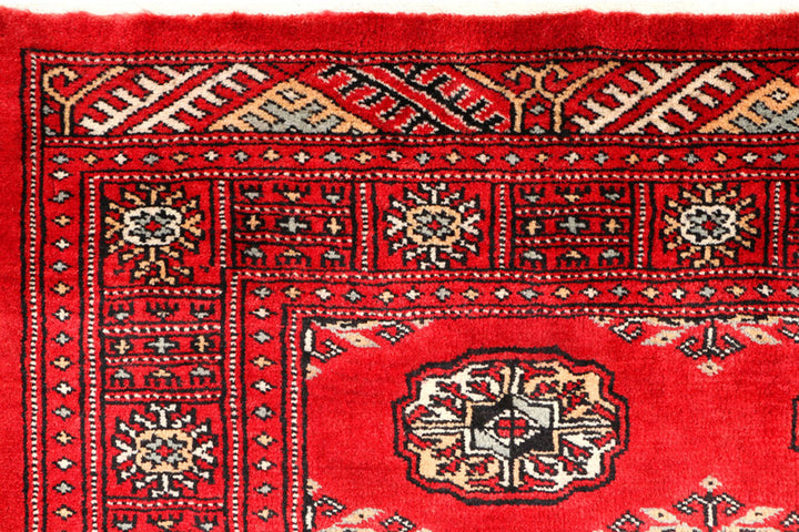 Red Bokhara 3'  3" x 5'  7" - No. QA64546