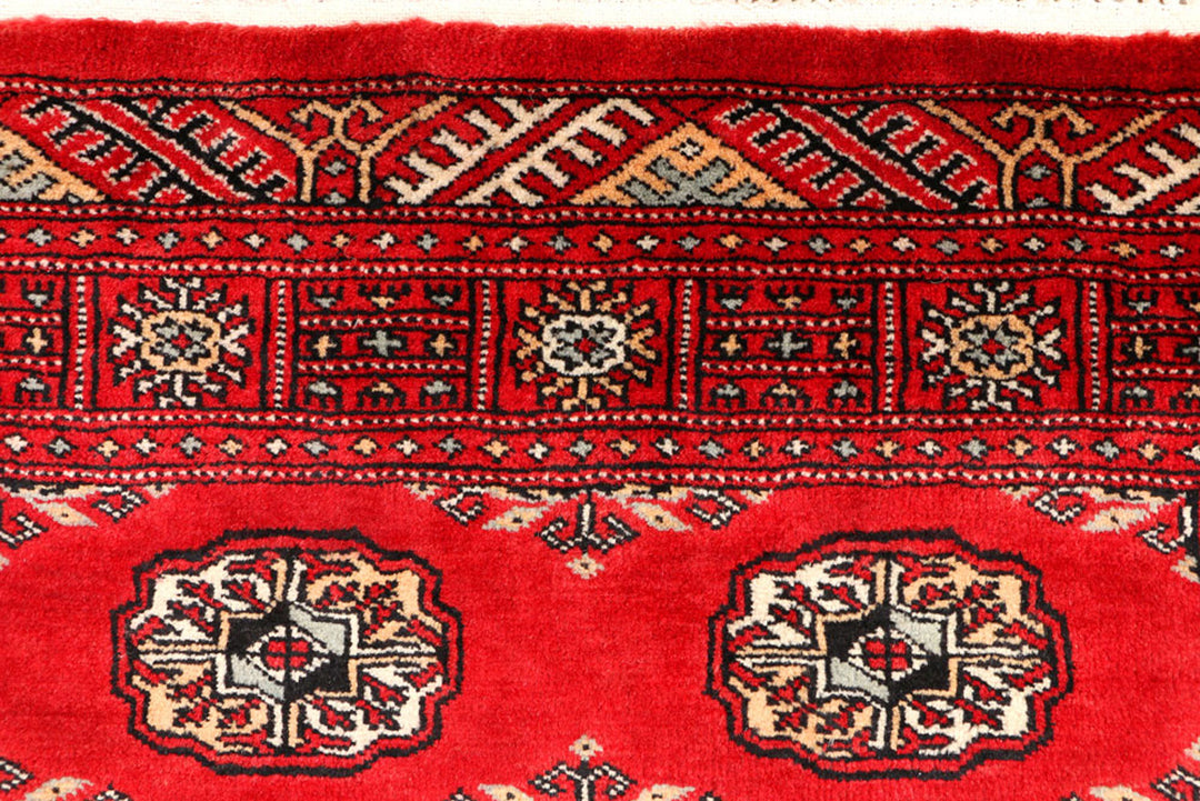Red Bokhara 3'  3" x 5'  7" - No. QA64546