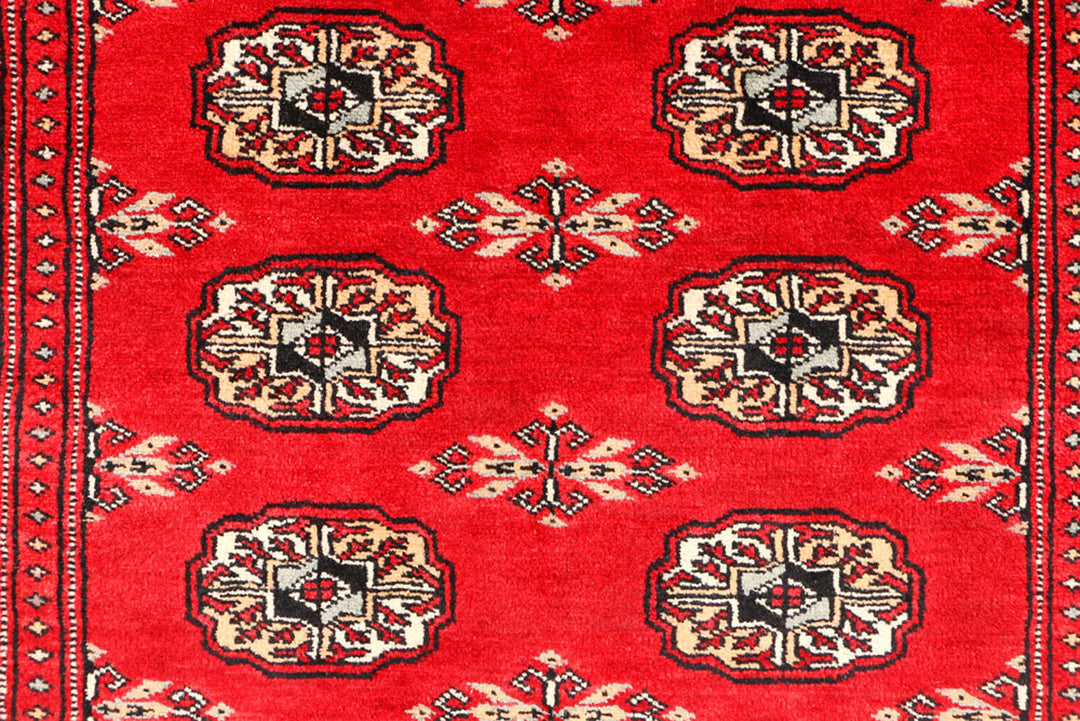 Red Bokhara 3'  3" x 5'  7" - No. QA64546