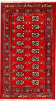 Red Bokhara 3'  3" x 5'  7" - No. QA64546