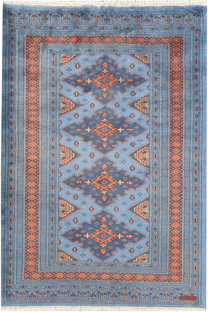 Light Steel Blue Jaldar 3' 3 x 4' 6 - No. 44186 - ALRUG Rug Store