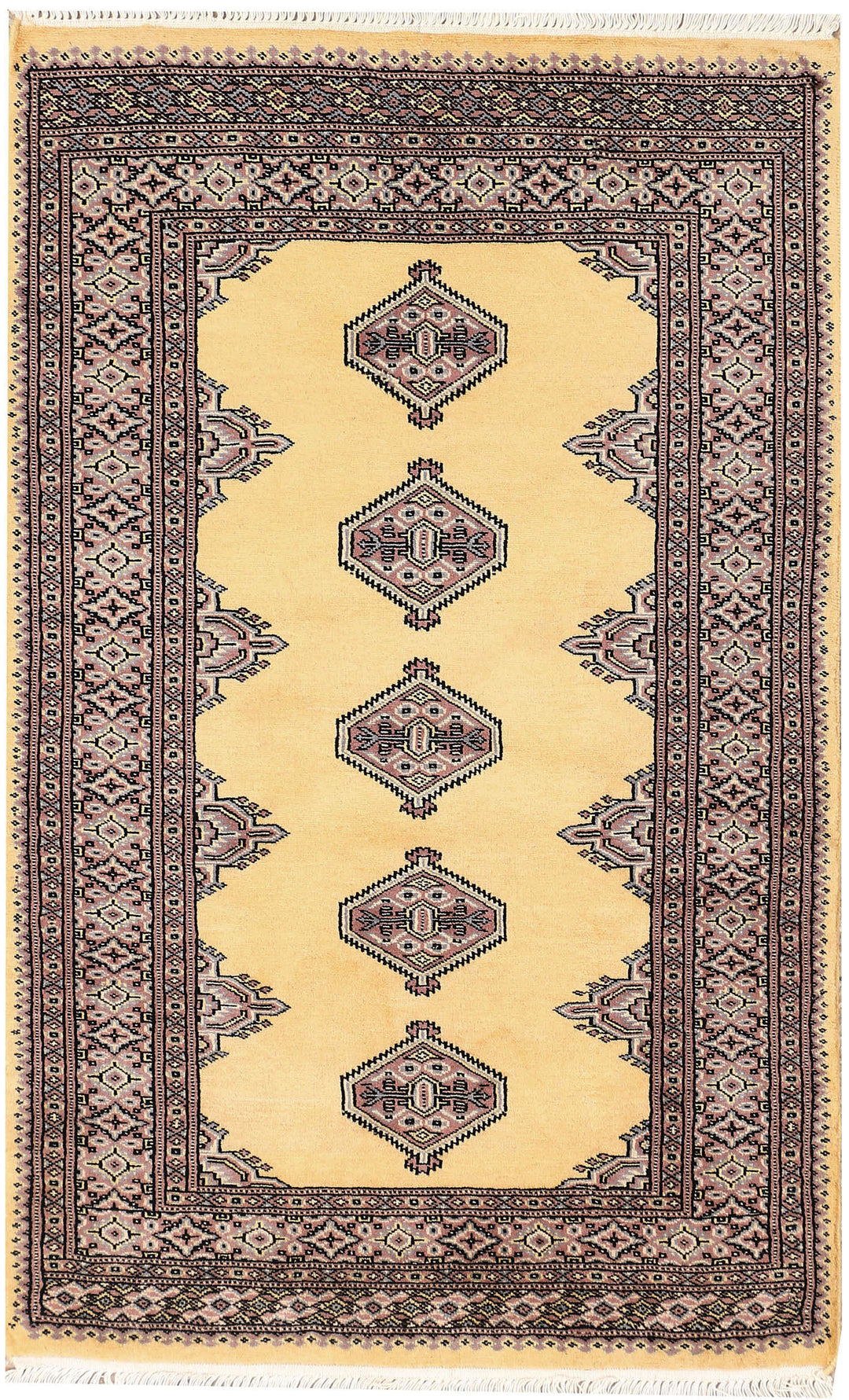 Afghan Butterfly Rug 3' 1 x 4' 11 Hand-Knotted