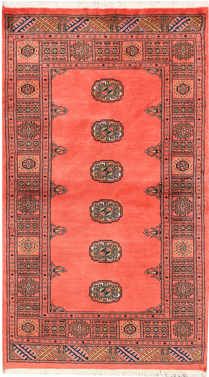Indian Red Bokhara 3' 1 x 5' 4 - No. 44242 - ALRUG Rug Store