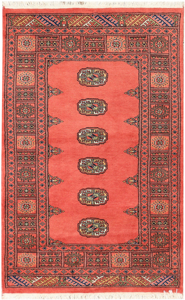 Indian Red Bokhara 3' 1 x 4' 10 - No. 44248 - ALRUG Rug Store