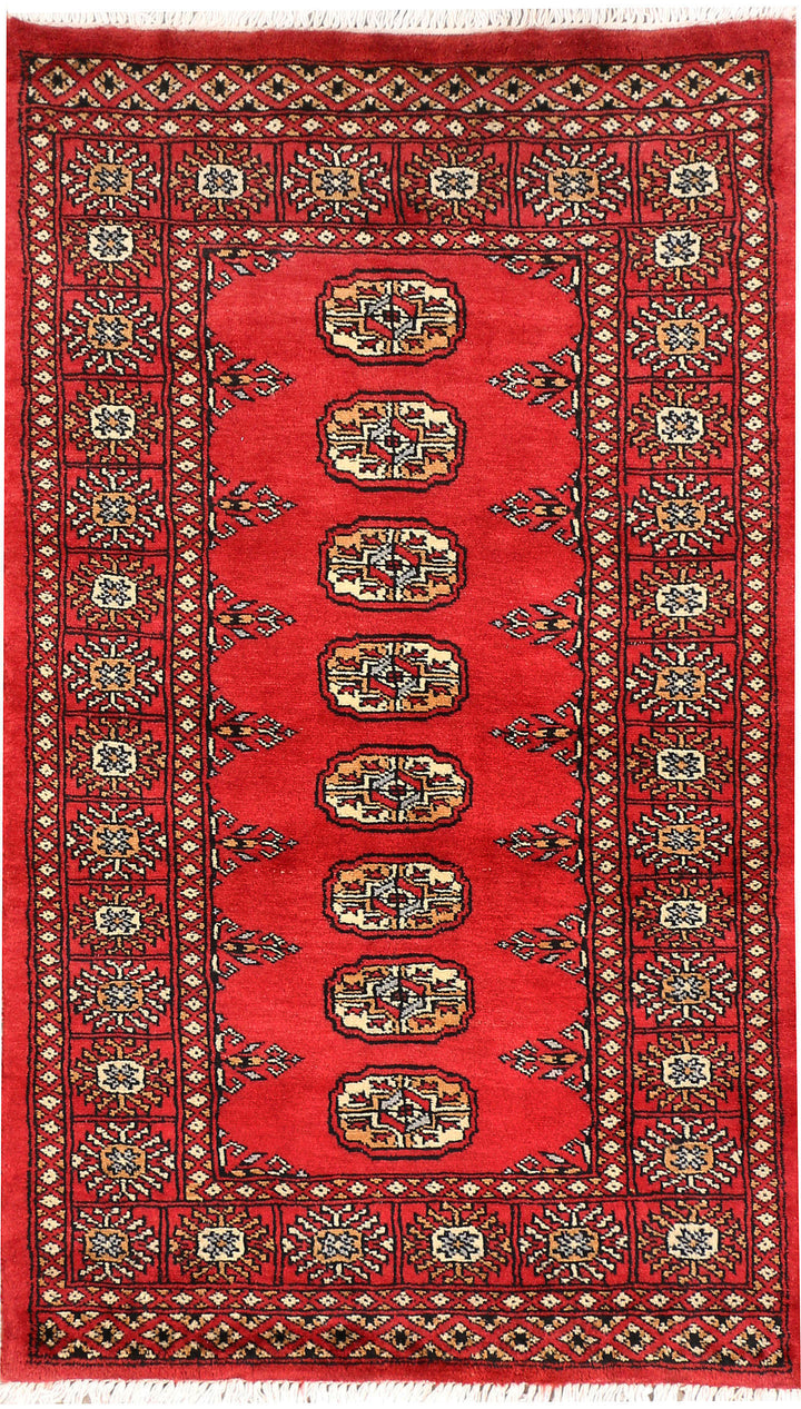 Firebrick Bokhara 2' 6 x 4' 2 - No. 44323 - ALRUG Rug Store