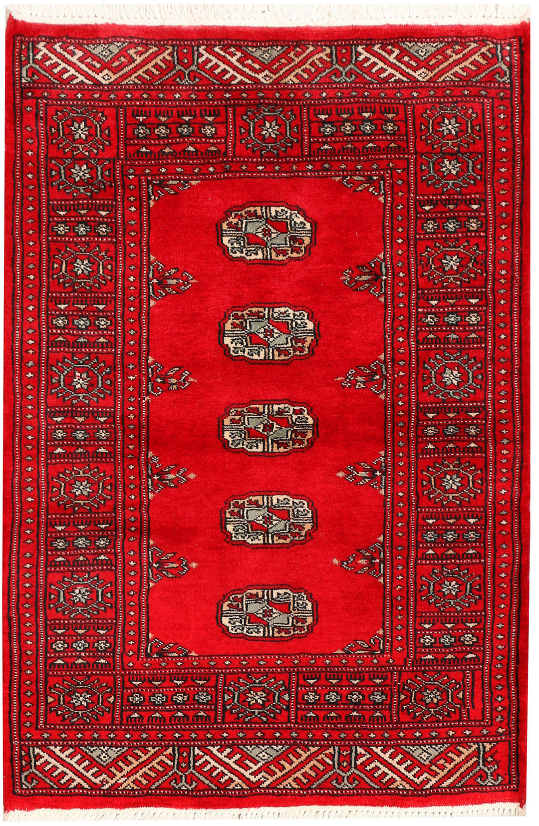 Dark Red Bokhara 2' 7 x 3' 10 - No. 44356 - ALRUG Rug Store