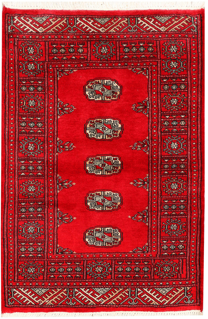 Dark Red Bokhara 2' 7 x 3' 10 - No. 44356 - ALRUG Rug Store