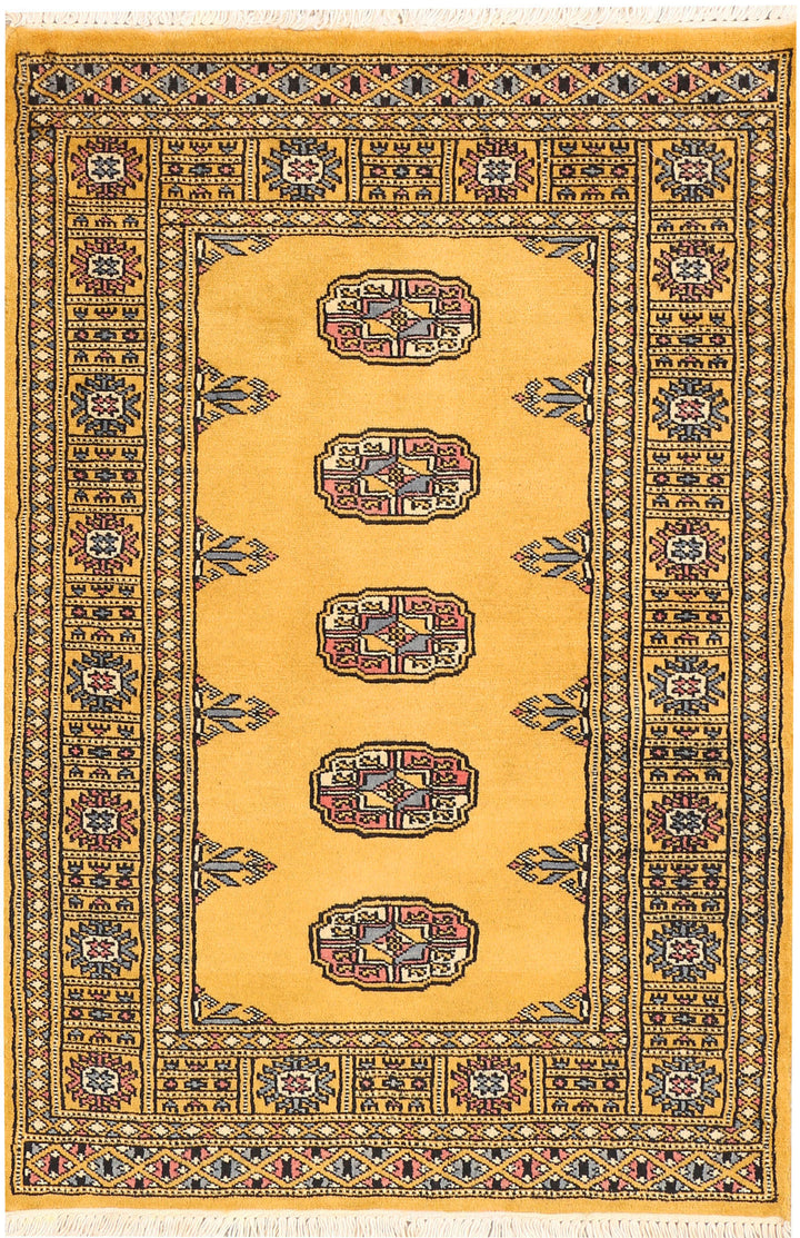 Gold Bokhara 2' 6 x 3' 10 - No. 44359 - ALRUG Rug Store