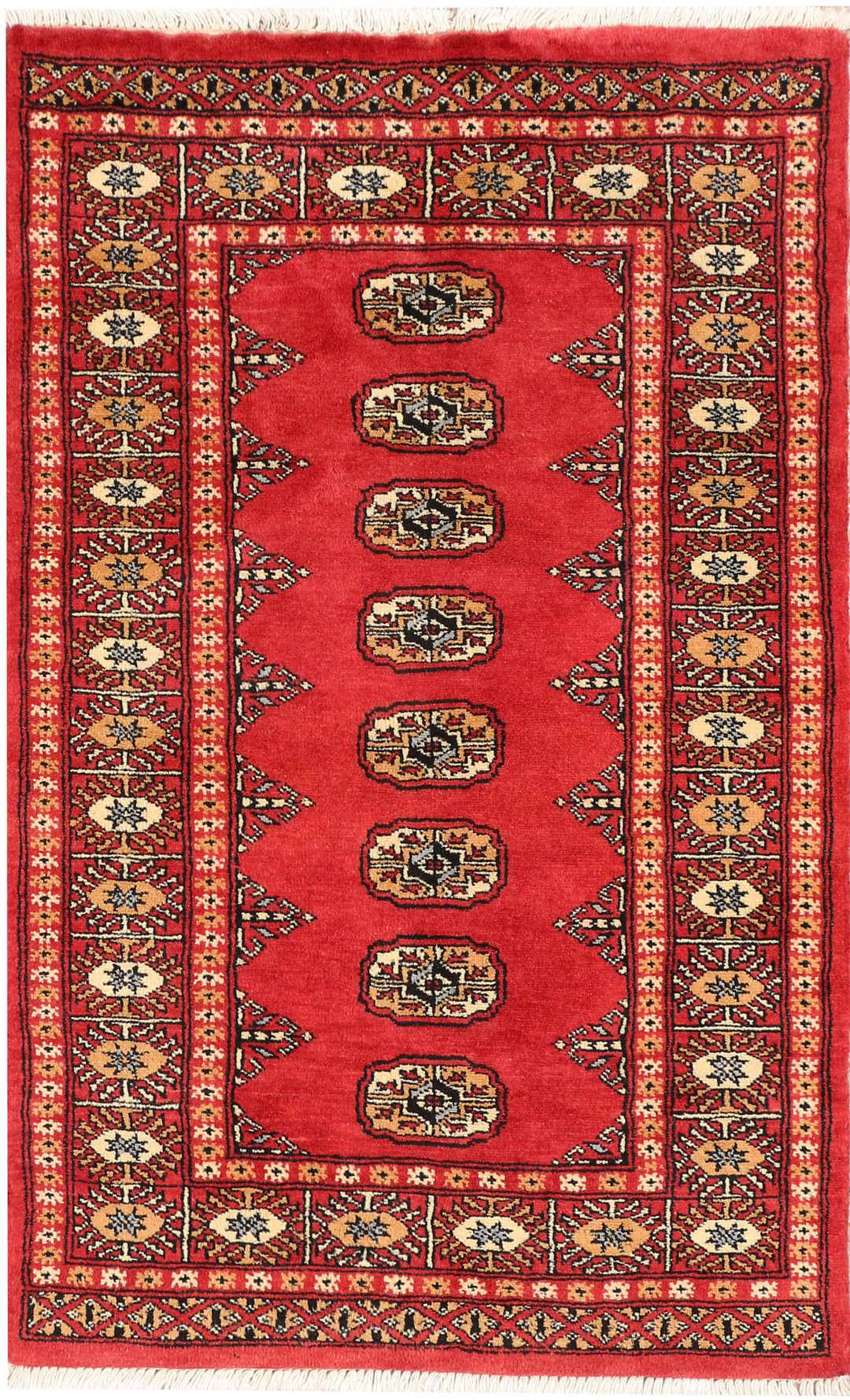Firebrick Bokhara 2' 7 x 4' - No. 44363 - ALRUG Rug Store