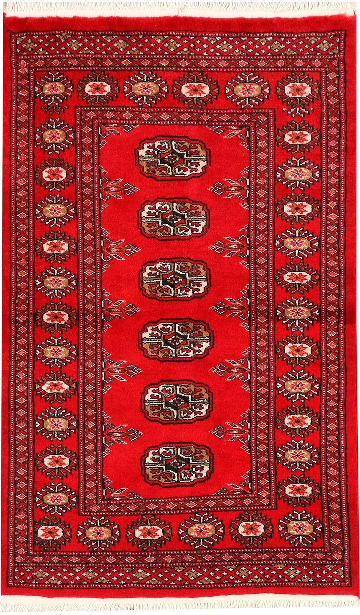 Red Bokhara 2' 6 x 4' - No. 44373 - ALRUG Rug Store