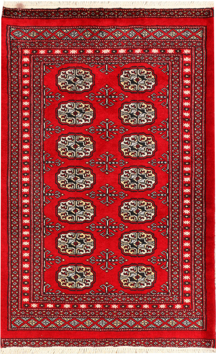 Red Bokhara 2' 7 x 4' 2 - No. 44377 - ALRUG Rug Store
