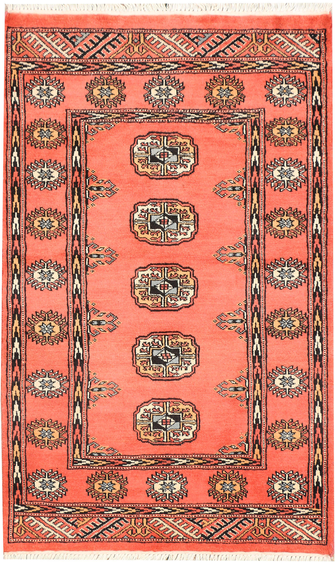 Tomato Bokhara 2' 7 x 4' 1 - No. 44379 - ALRUG Rug Store