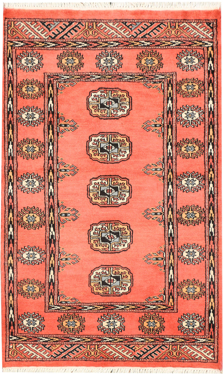 Tomato Bokhara 2' 7 x 4' 1 - No. 44379 - ALRUG Rug Store