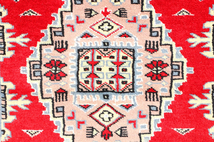 Red Caucasian 2' 6 x 3' 10 - No. 44479 - ALRUG Rug Store