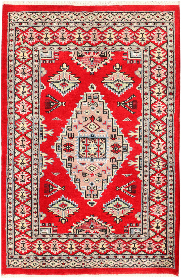 Red Caucasian 2' 6 x 3' 10 - No. 44479 - ALRUG Rug Store
