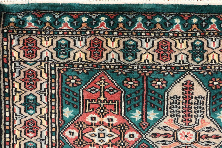 Teal Caucasian 2'  7" x 3'  10" - No. QA93885