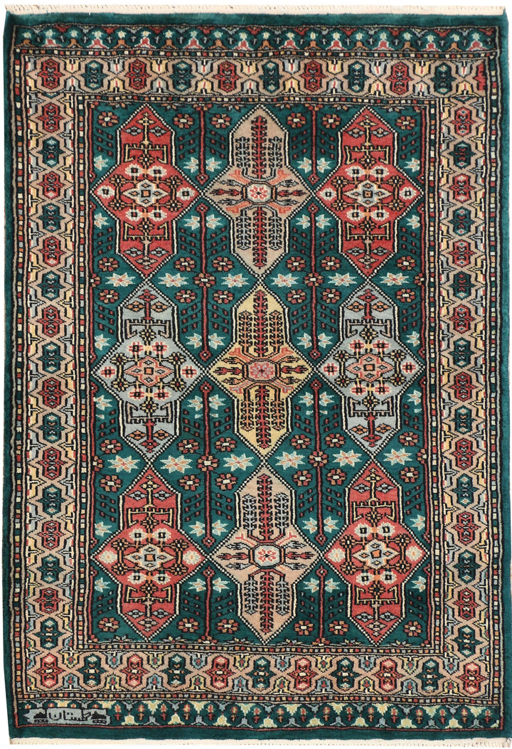 Teal Caucasian 2'  7" x 3'  10" - No. QA93885