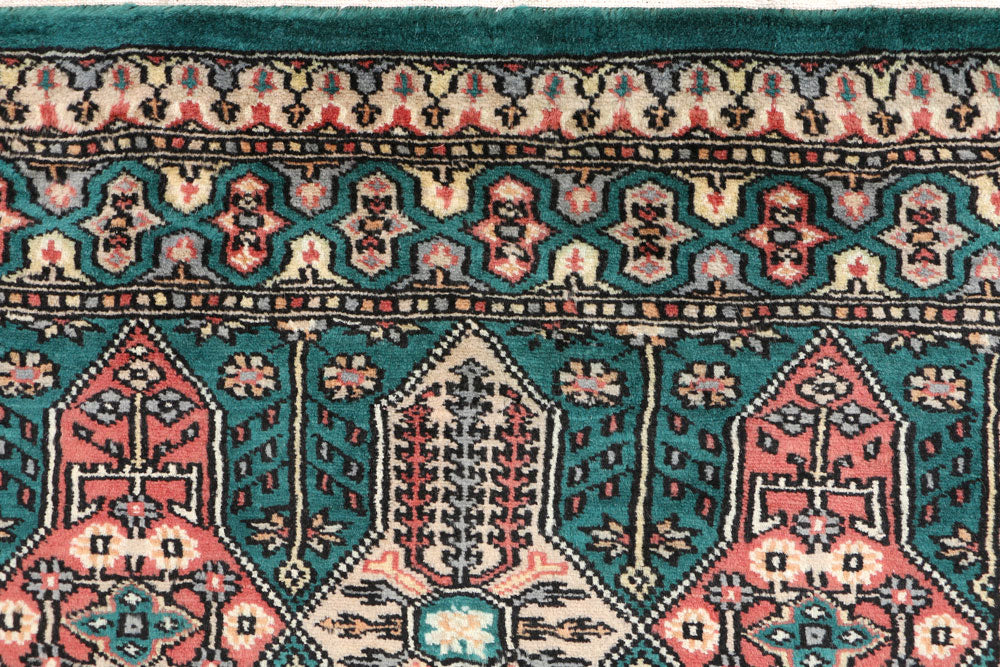 Teal Caucasian 2' 7 x 4' 1 - No. 44572 - ALRUG Rug Store