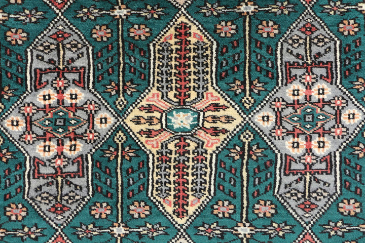 Teal Caucasian 2' 7 x 4' 1 - No. 44572 - ALRUG Rug Store