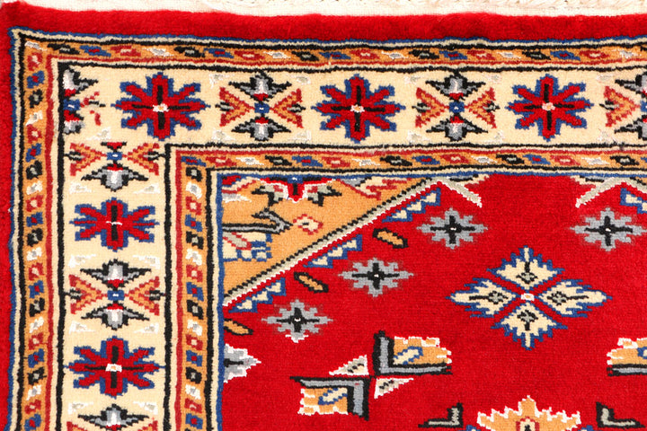 Red Caucasian 2' 7 x 3' 10 - No. 44592 - ALRUG Rug Store