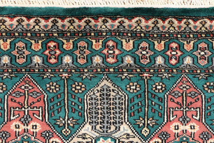 Teal Caucasian 2' 7 x 4' - No. 44601 - ALRUG Rug Store