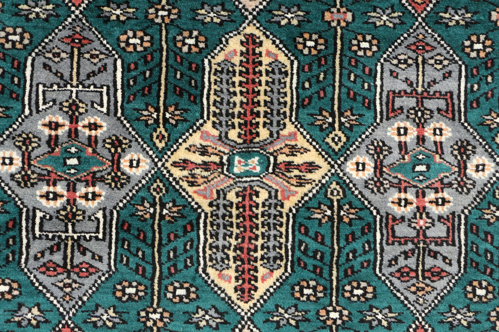 Teal Caucasian 2' 7 x 4' - No. 44601 - ALRUG Rug Store