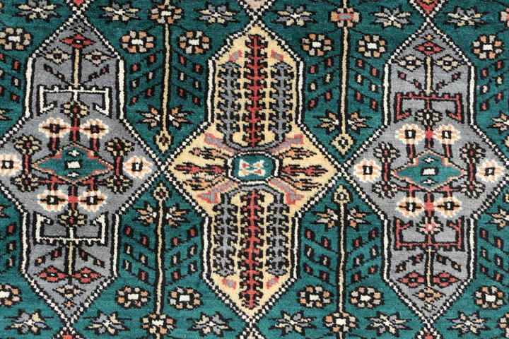 Teal Caucasian 2' 7 x 4' - No. 44601 - ALRUG Rug Store