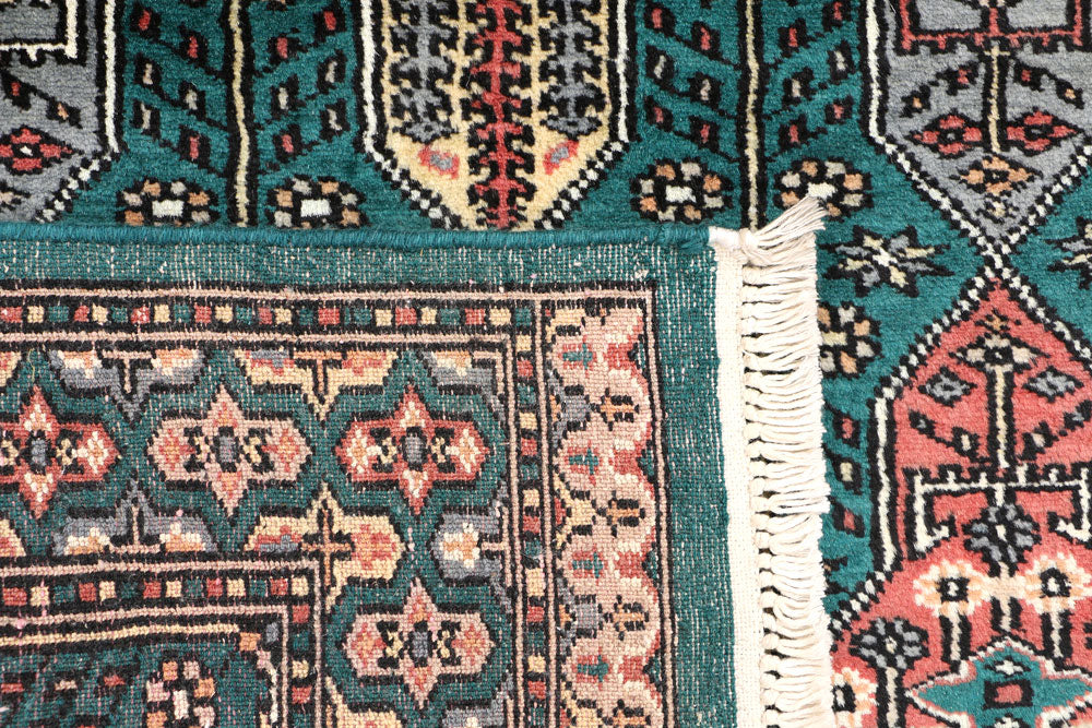 Teal Caucasian 2' 7 x 4' - No. 44601 - ALRUG Rug Store