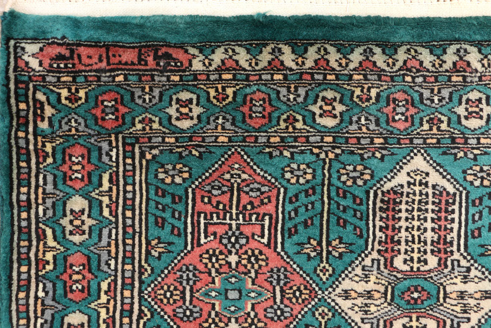 Teal Caucasian 2' 7 x 3' 8 - No. 44607 - ALRUG Rug Store