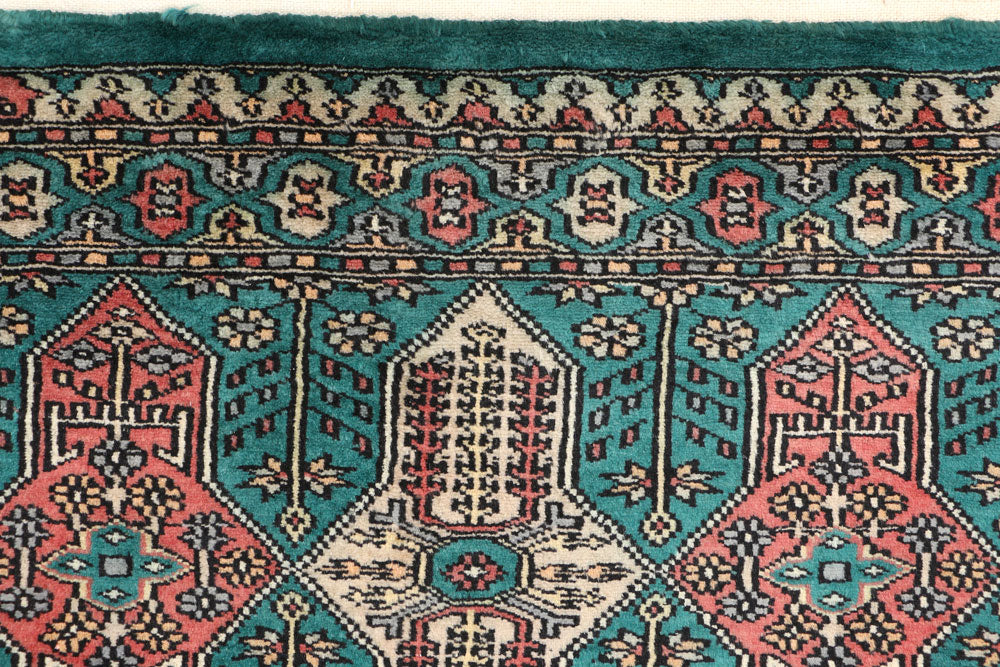 Teal Caucasian 2' 7 x 3' 8 - No. 44607 - ALRUG Rug Store