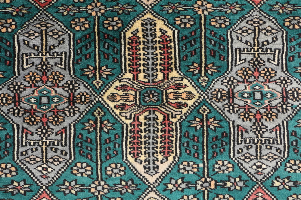 Teal Caucasian 2' 7 x 3' 8 - No. 44607 - ALRUG Rug Store