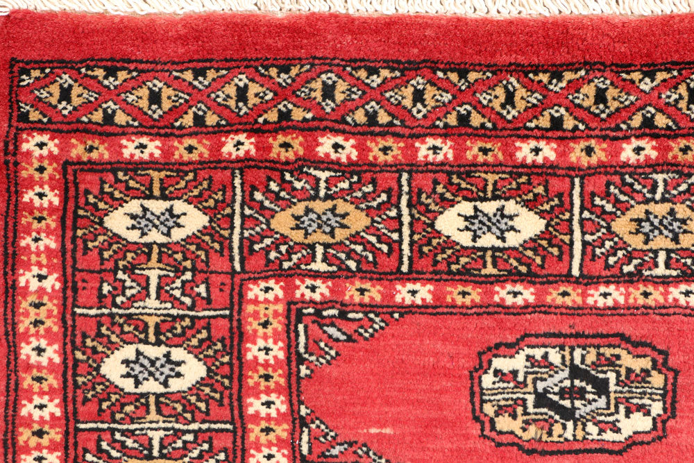Indian Red Bokhara 2' 7 x 4' - No. 44642 - ALRUG Rug Store