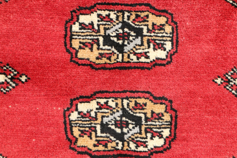 Indian Red Bokhara 2' 7 x 4' - No. 44642 - ALRUG Rug Store